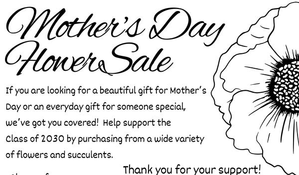  Hartford Class of 2030 Hosting Mother’s Day Flower Sale